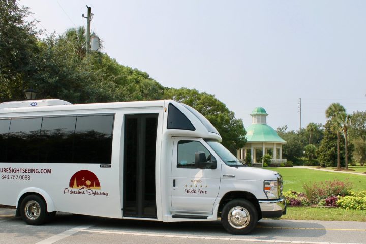 a van parked on the side of a road